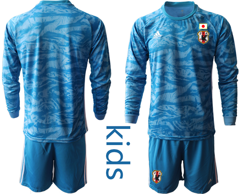 Youth 2020-2021 Season National team Japan goalkeeper Long sleeve blue Soccer Jersey->japan jersey->Soccer Country Jersey